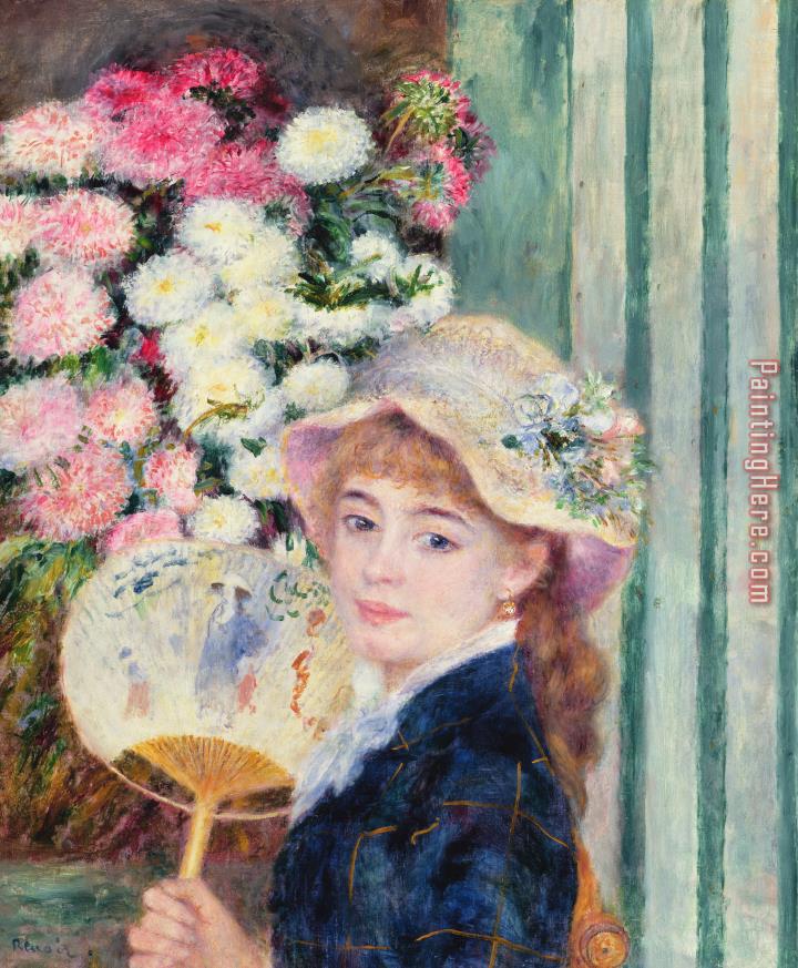 Pierre Auguste Renoir A French Girl with a Fan